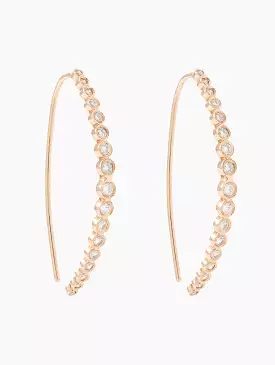 Graduated Diamond Threader Earrings