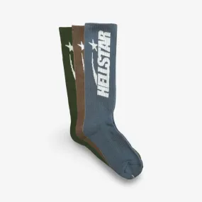 Hellstar Sports Socks (3 Pack) Earth Tone SS24