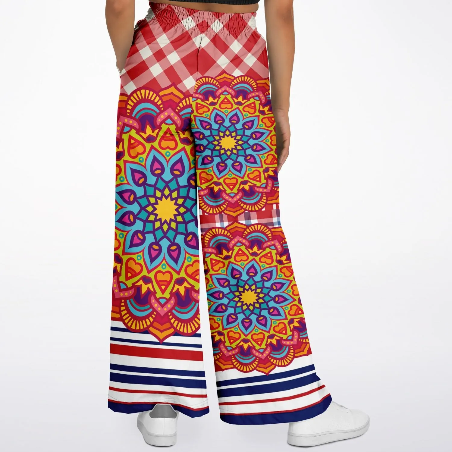 Hippy-Dippy Plaid Eco-Poly Stretchy Phat Bellbottoms