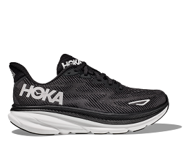 'Hoka' Men's Clifton 9 - Black / White