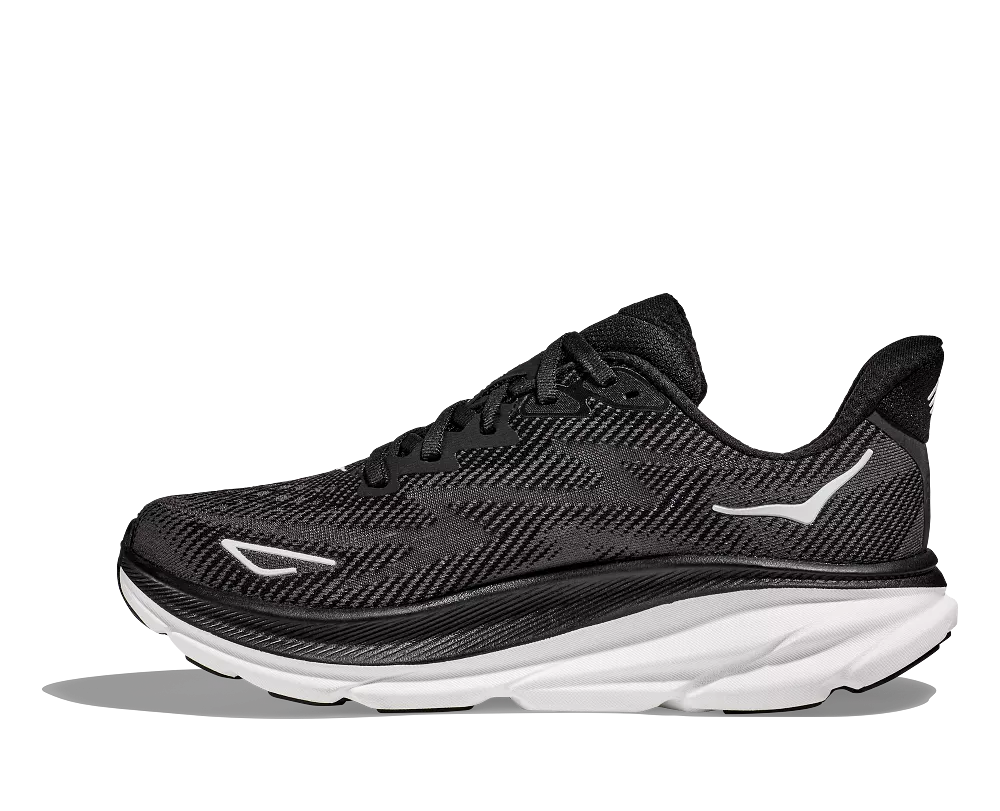 'Hoka' Men's Clifton 9 - Black / White