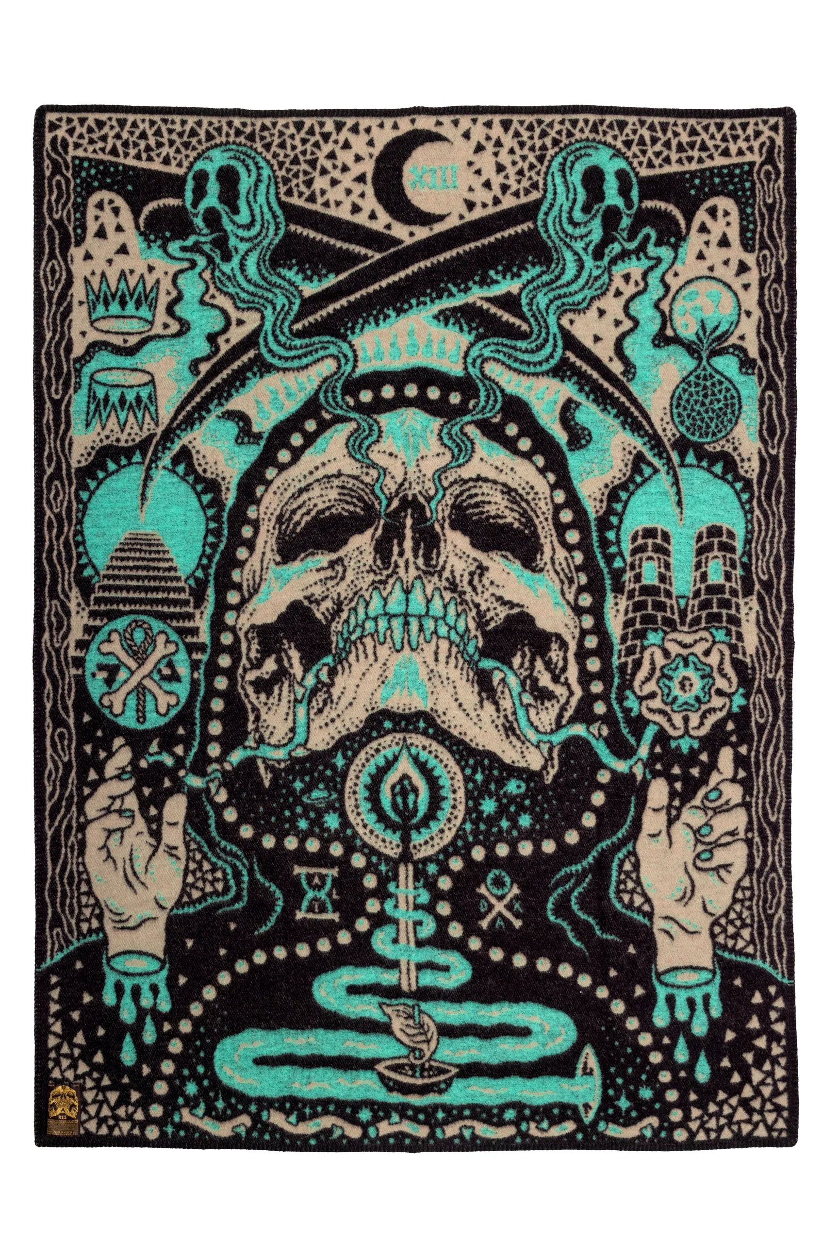 Indigofera x Bjrn Atldax 10 Skull Blankets - Tarot Death Card No. 5