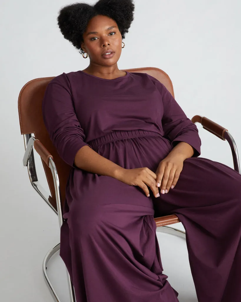 Isadora Wide Leg Lounge Pants - Acai