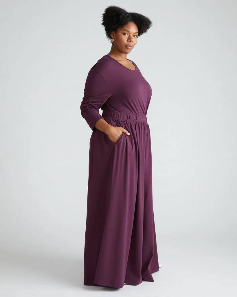 Isadora Wide Leg Lounge Pants - Acai