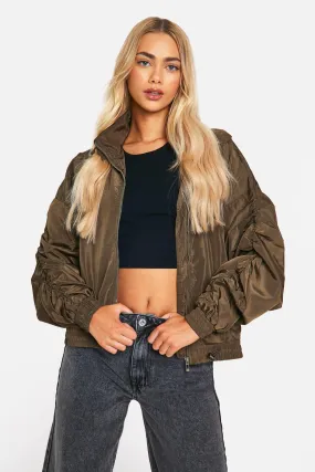 Jackets & Coats | Toggle Ruched Detail Mac | boohoo