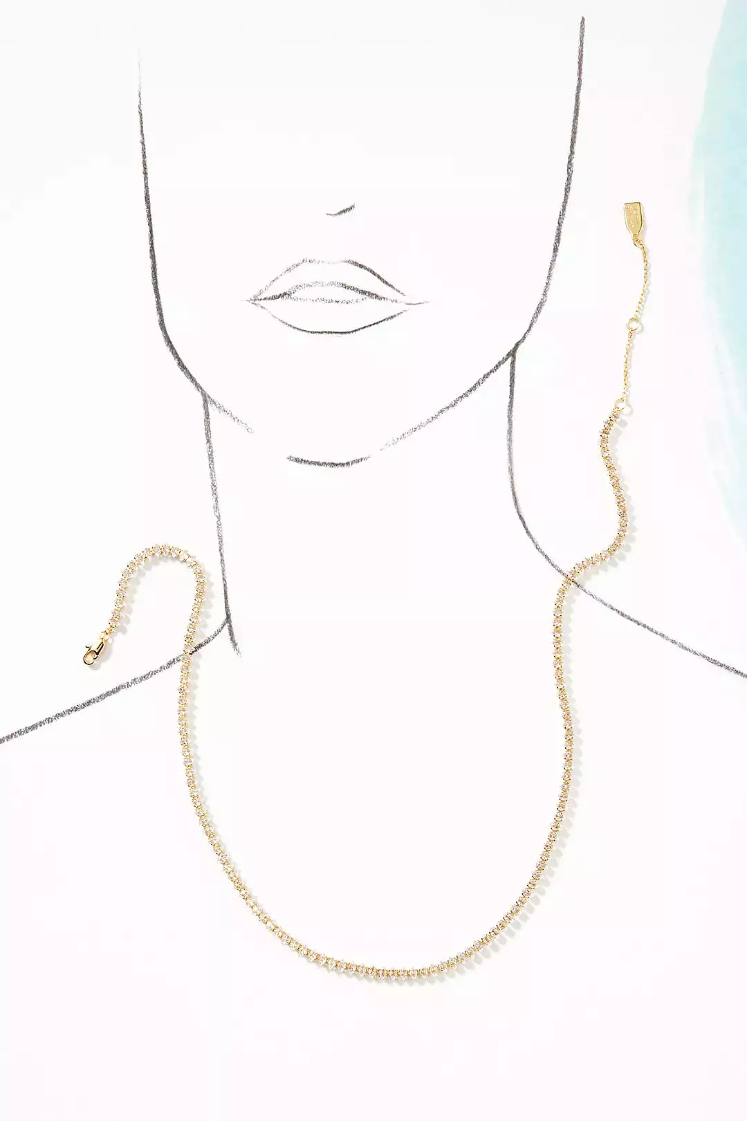 Jackie Mack Lyra Tennis Necklace Gold