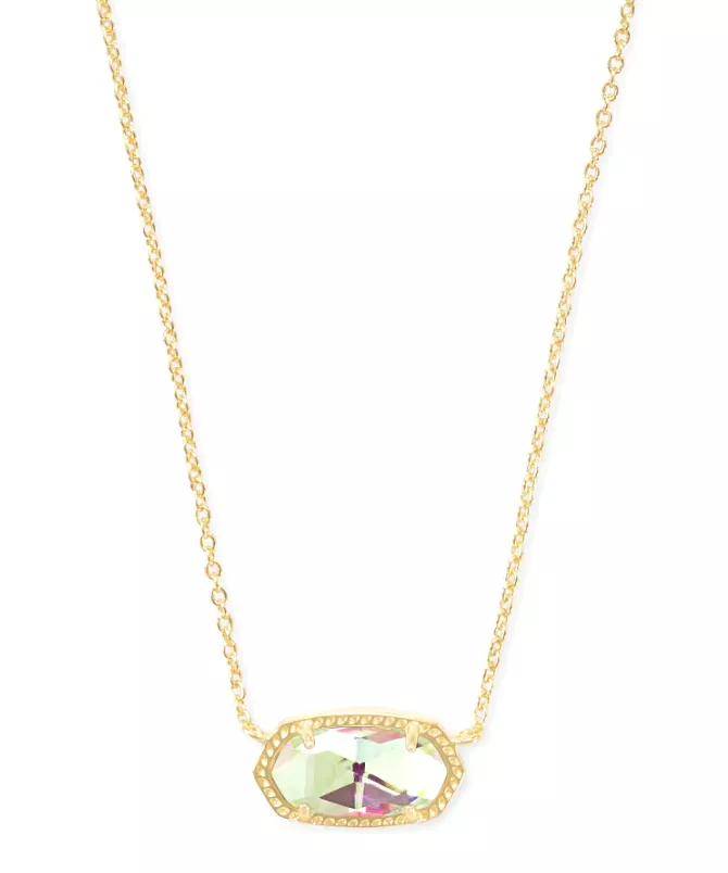 Kendra Scott Elisa Pendant Necklace - Dichroic Glass/Gold