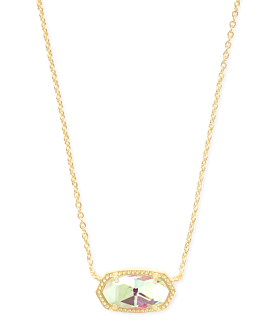 Kendra Scott Elisa Pendant Necklace - Dichroic Glass/Gold