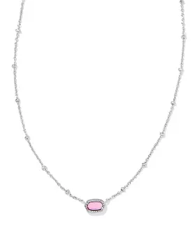 Kendra Scott Mini Elisa Satellite Short Pendant Necklace - Fuchsia/Silver