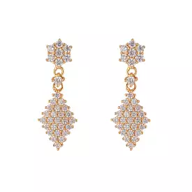 KNIGHT & DAY - GOLD DIAMOND DROP EARRINGS