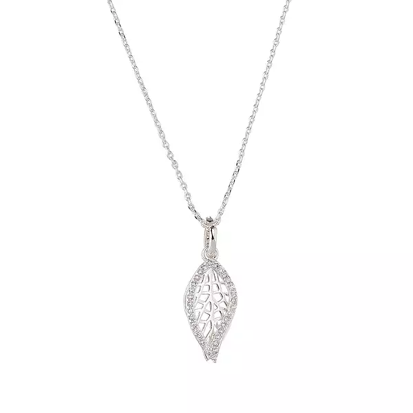 KNIGHT & DAY - SILVER LEAF NECKLACE