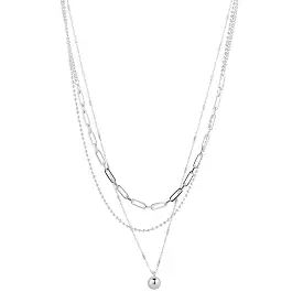 KNIGHT & DAY - Silver Plated Layered Necklace