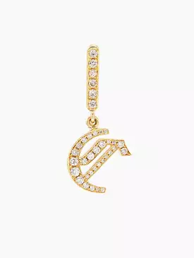 La Firma Diamond Inital Earrings