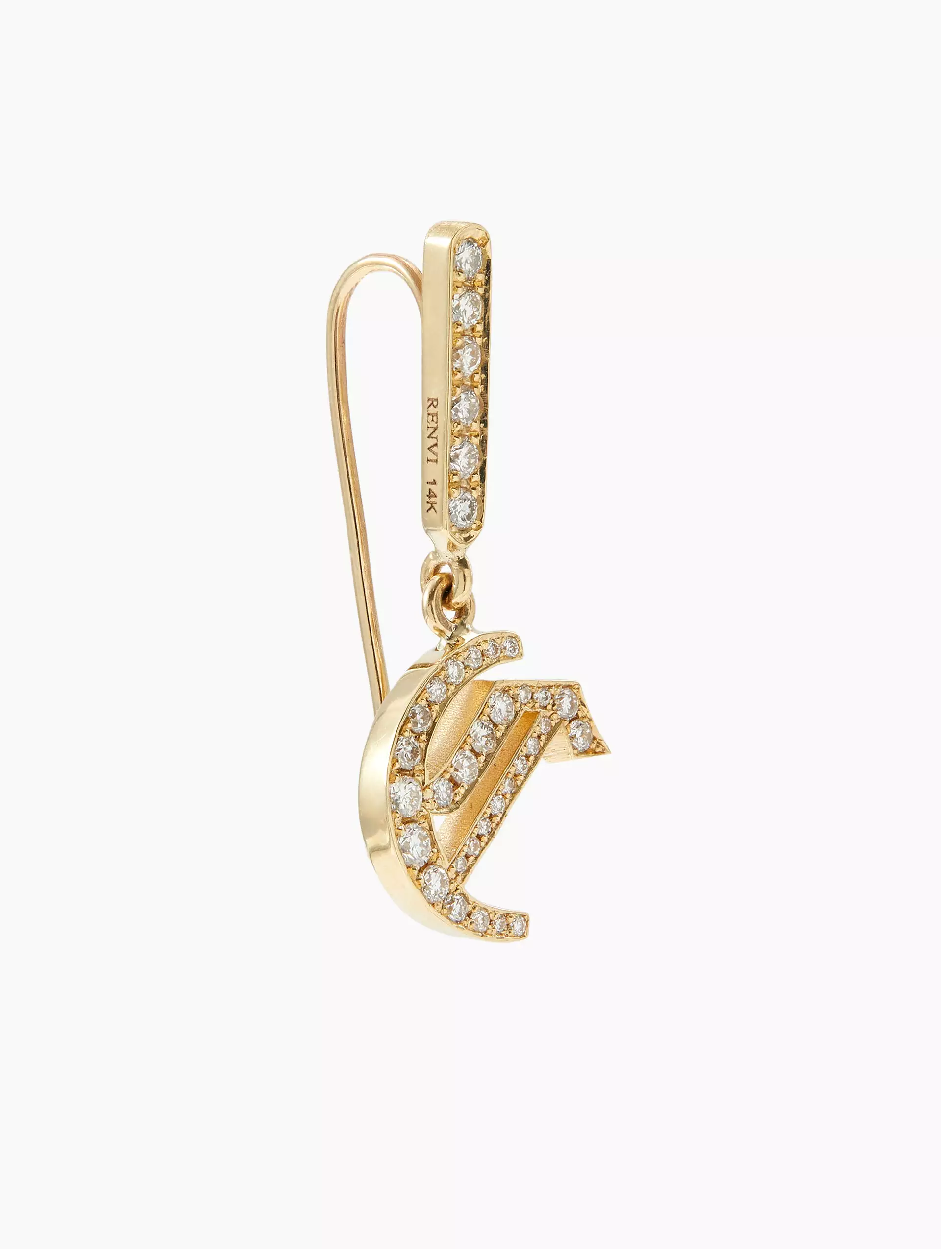 La Firma Diamond Inital Earrings