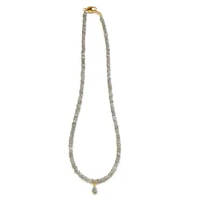 Labradorite Layering Necklace with Charm