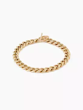 Large Curb Chain Pave Diamond Toggle Bracelet