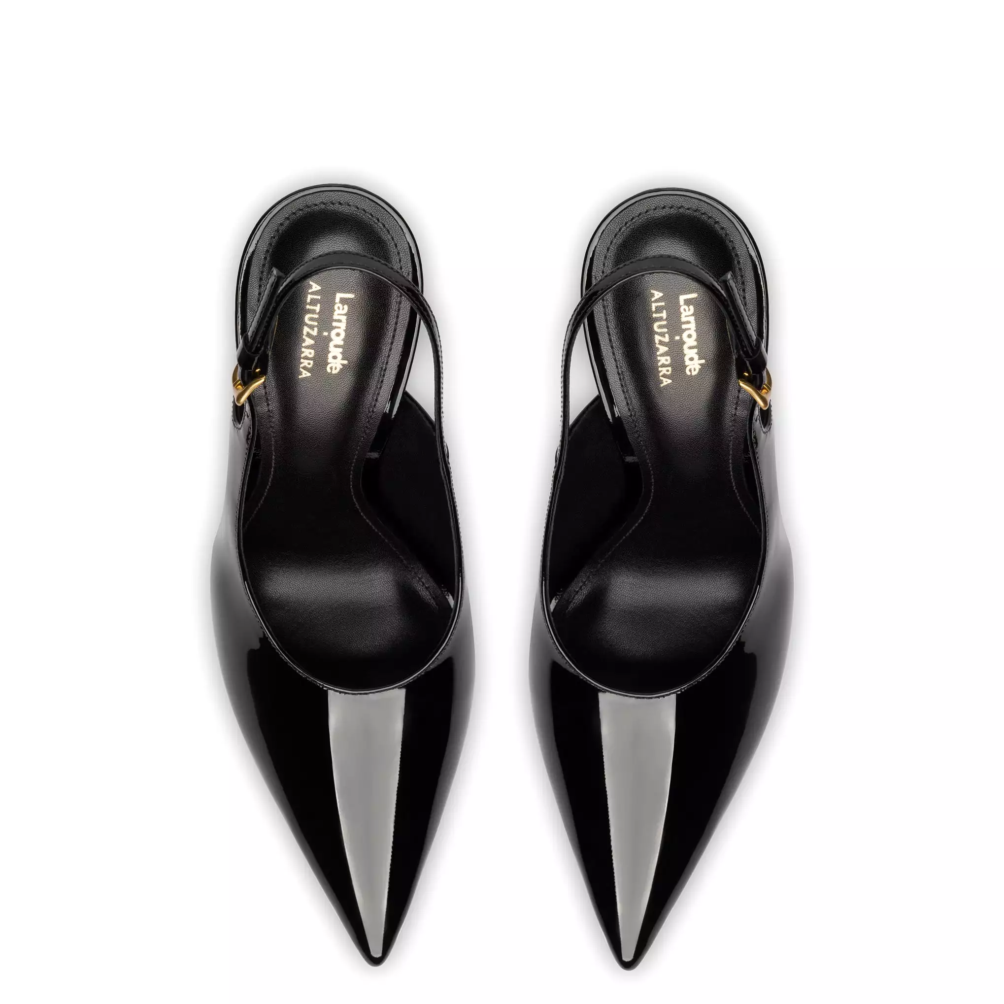 Larroudé x Altuzarra Pump In Black Patent Leather