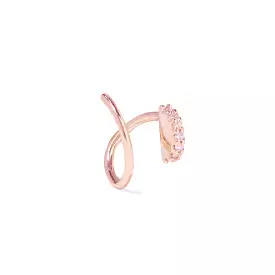 Lila Diamond Twirl, 14K Rose Gold