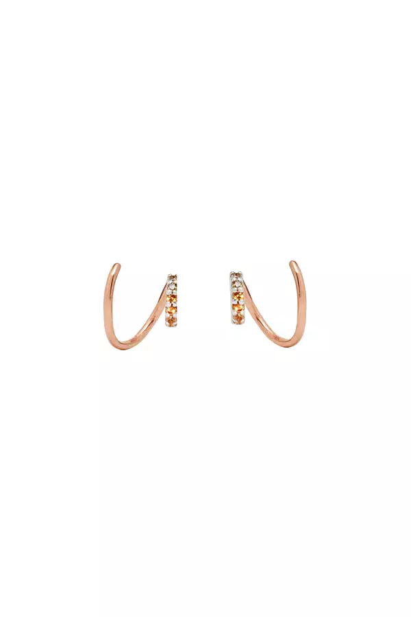 Lila Diamond Twirl, 14K Rose Gold