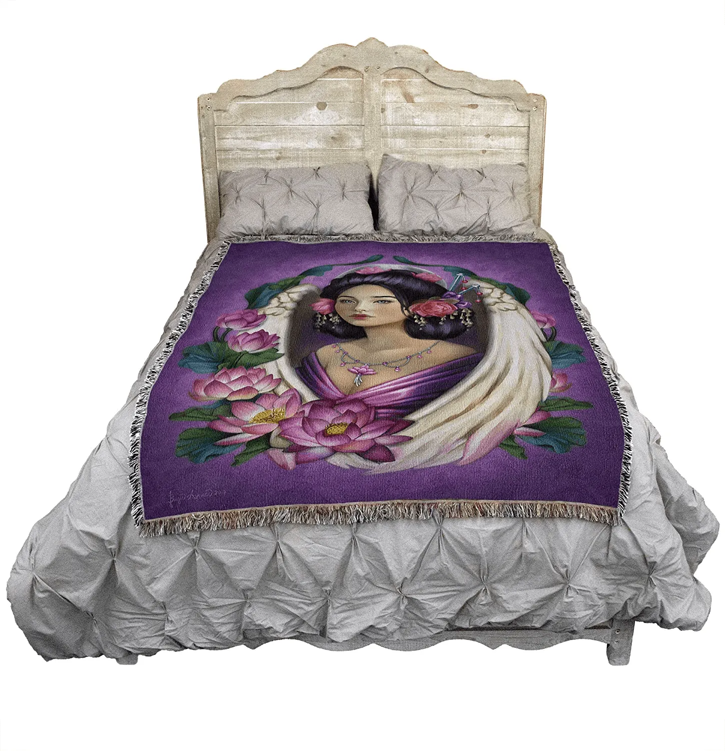 Lotus Angel Tapestry Blanket