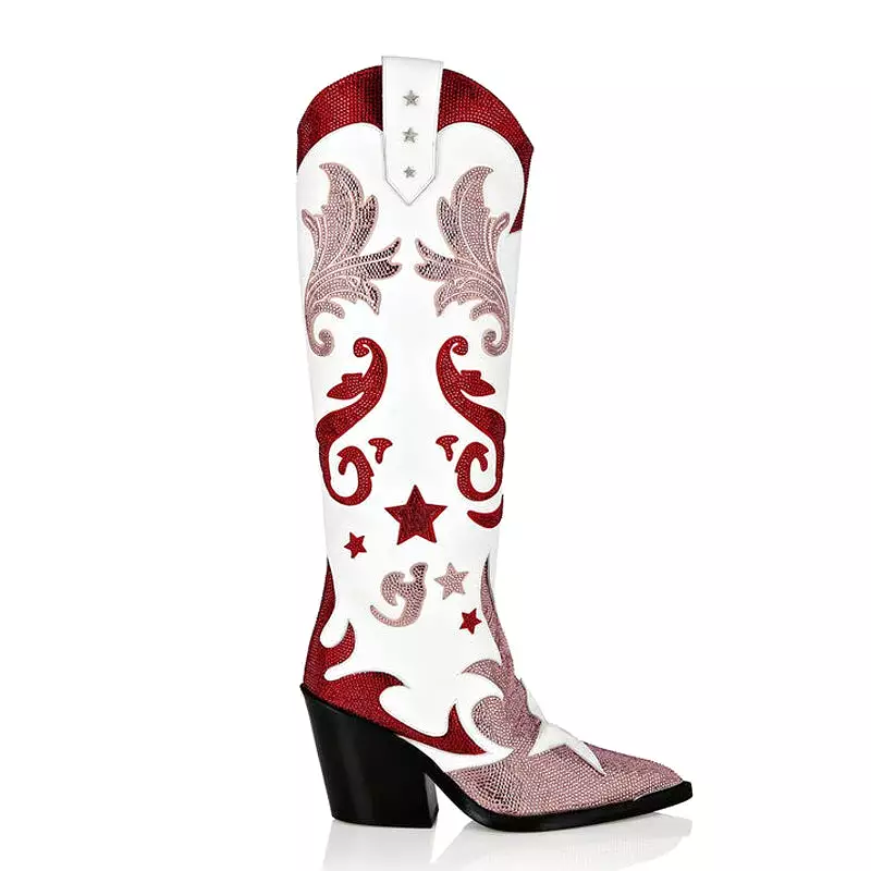 Luxury Cowgirl Boots 2023 New Pointed Toe Western Crystal Cowgirl Boots Cowboy Boots