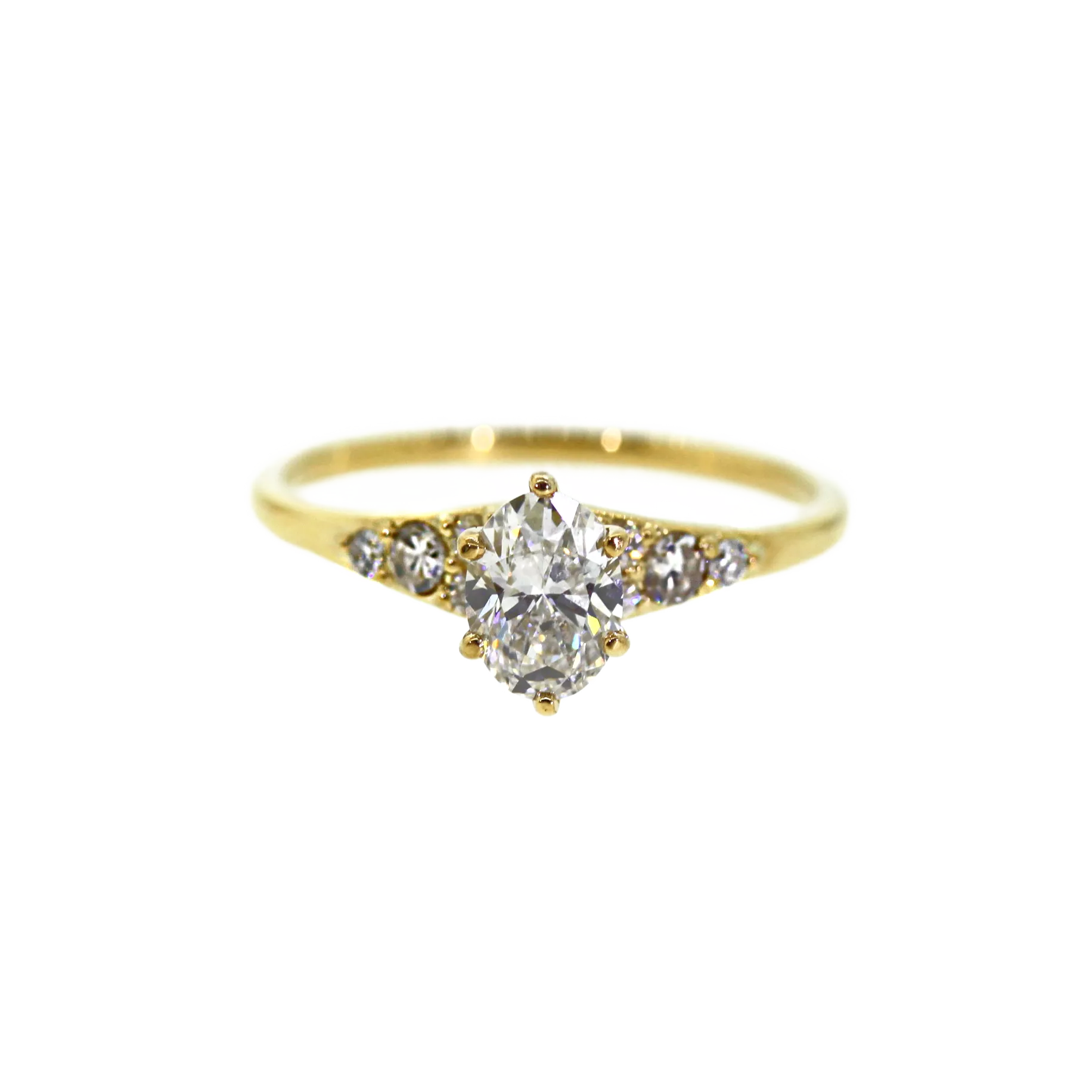 Marquise Cut Diamond & Pave Engagement Ring