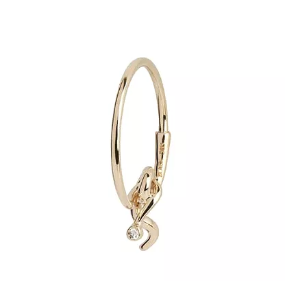 MBF Fall Diamond Hoop, 14k Gold