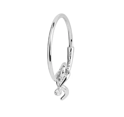 MBF Fall Diamond Hoop, 14k White Gold