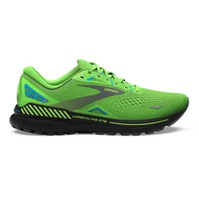 Men's Brooks Adrenaline GTS 23, Green Gecko/Grey/Atomic Blue, 8.5 2E Wide