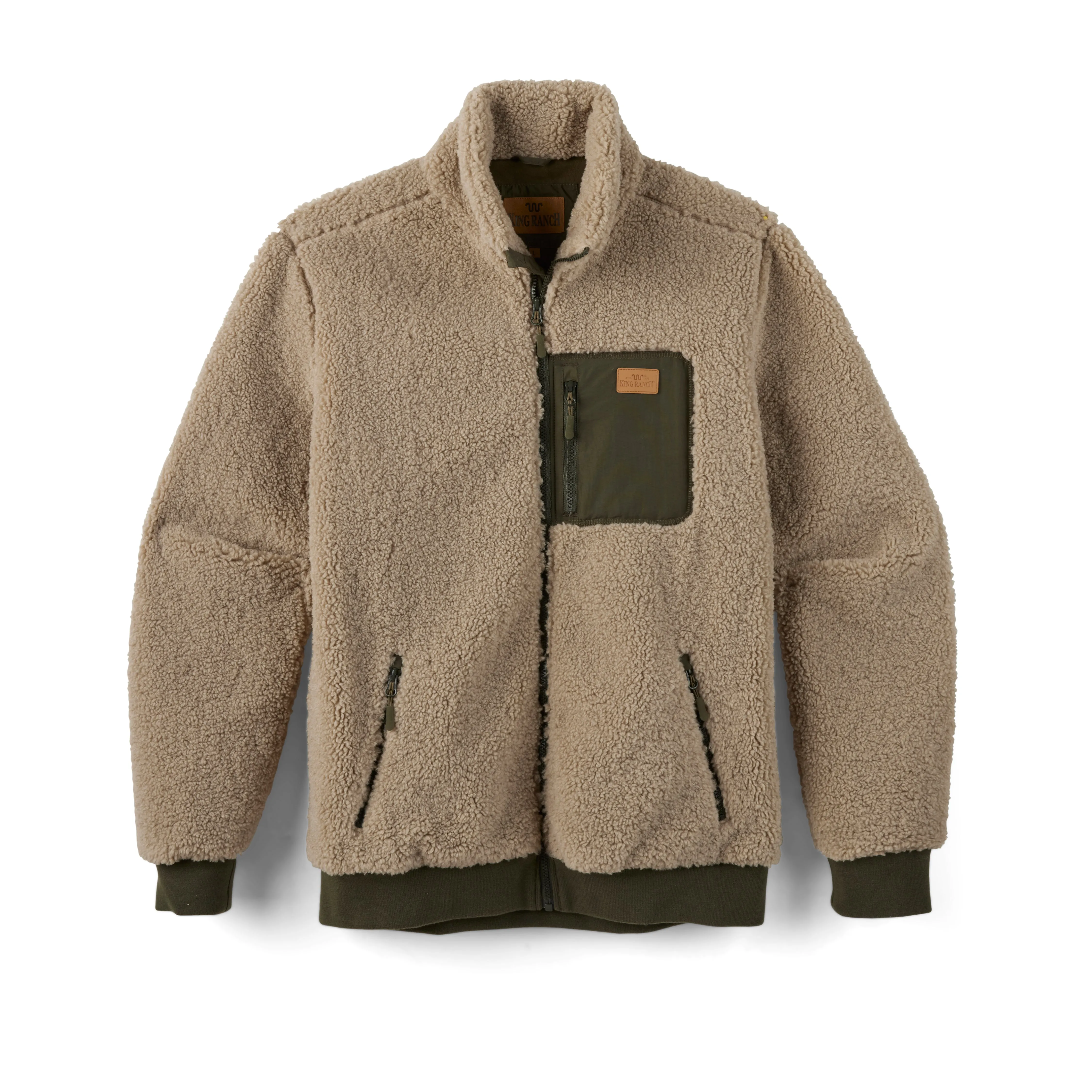 Men's Zip Front Sherpa Fleece