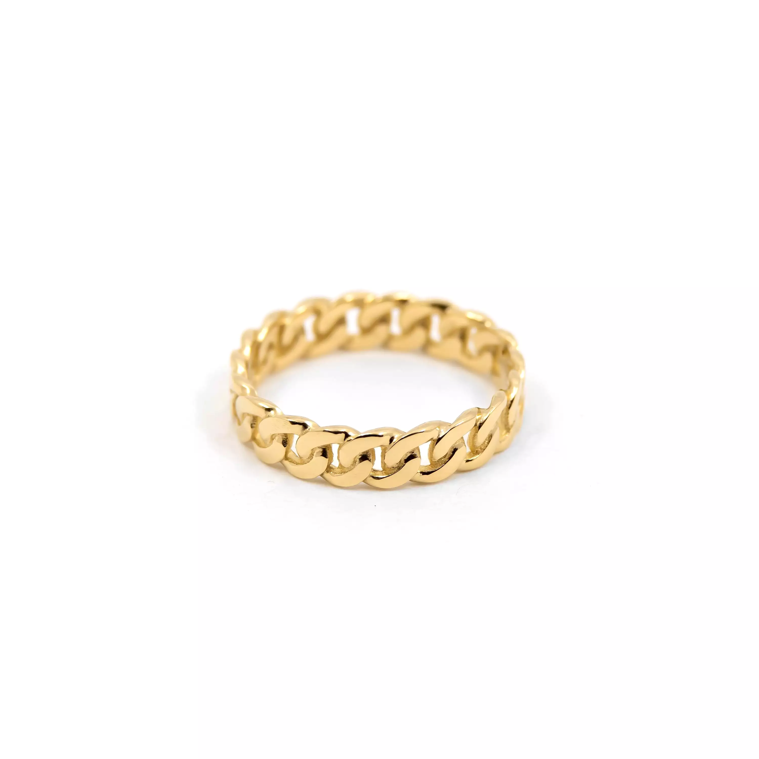 Miami - Cuban Chain Ring in 14k Yellow Gold