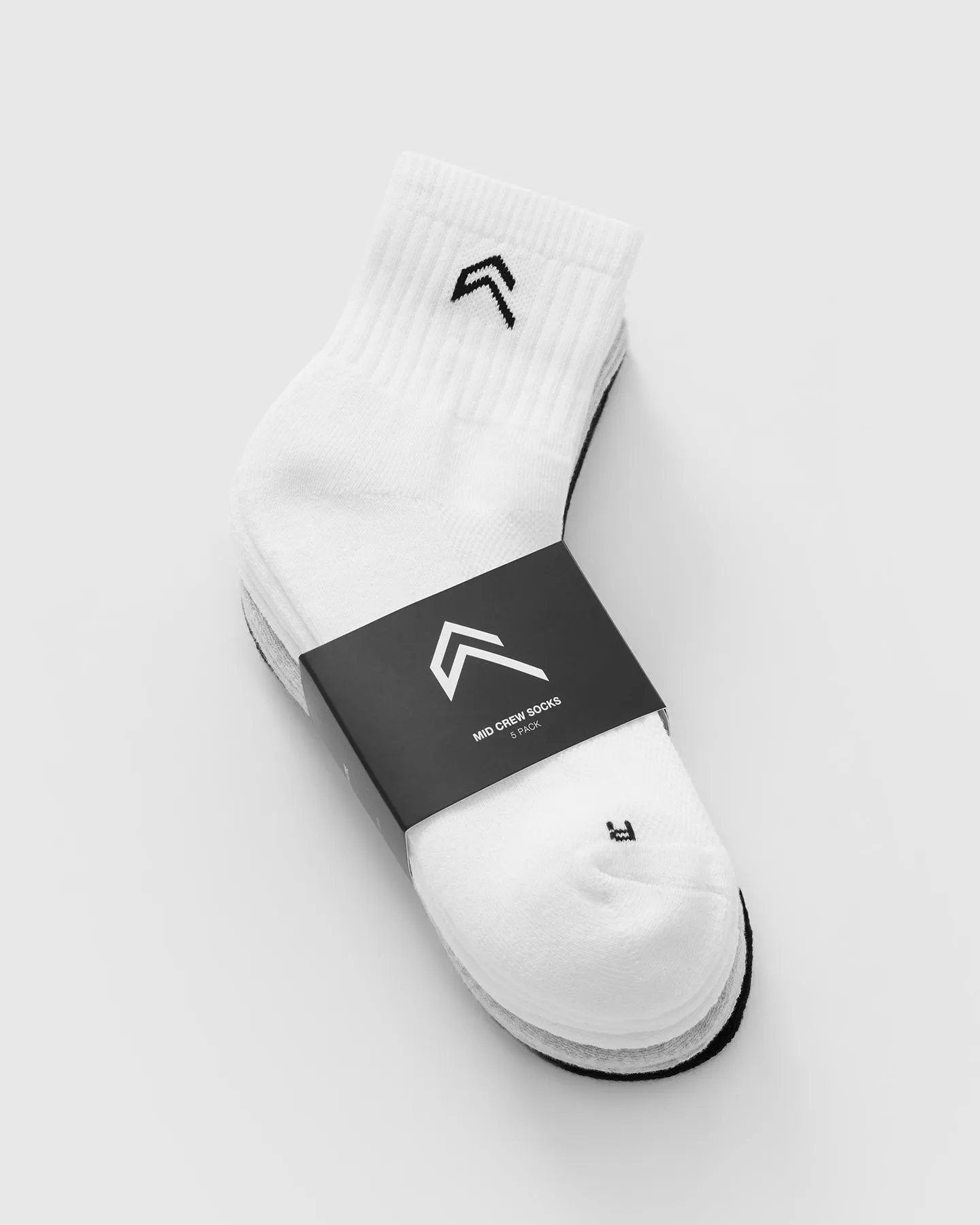 Mid Crew Socks 5 Pack | Grey/White/Black