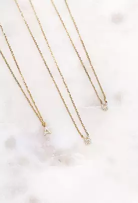 Mini Crystal Monogram Initial Necklace