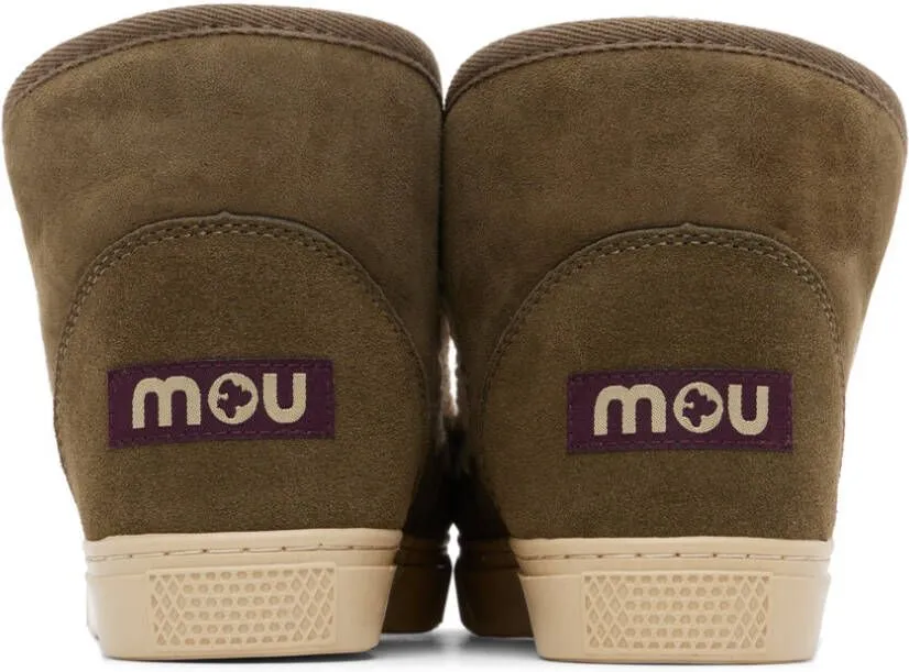 Mou Khaki Suede Boots