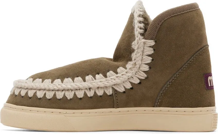 Mou Khaki Suede Boots