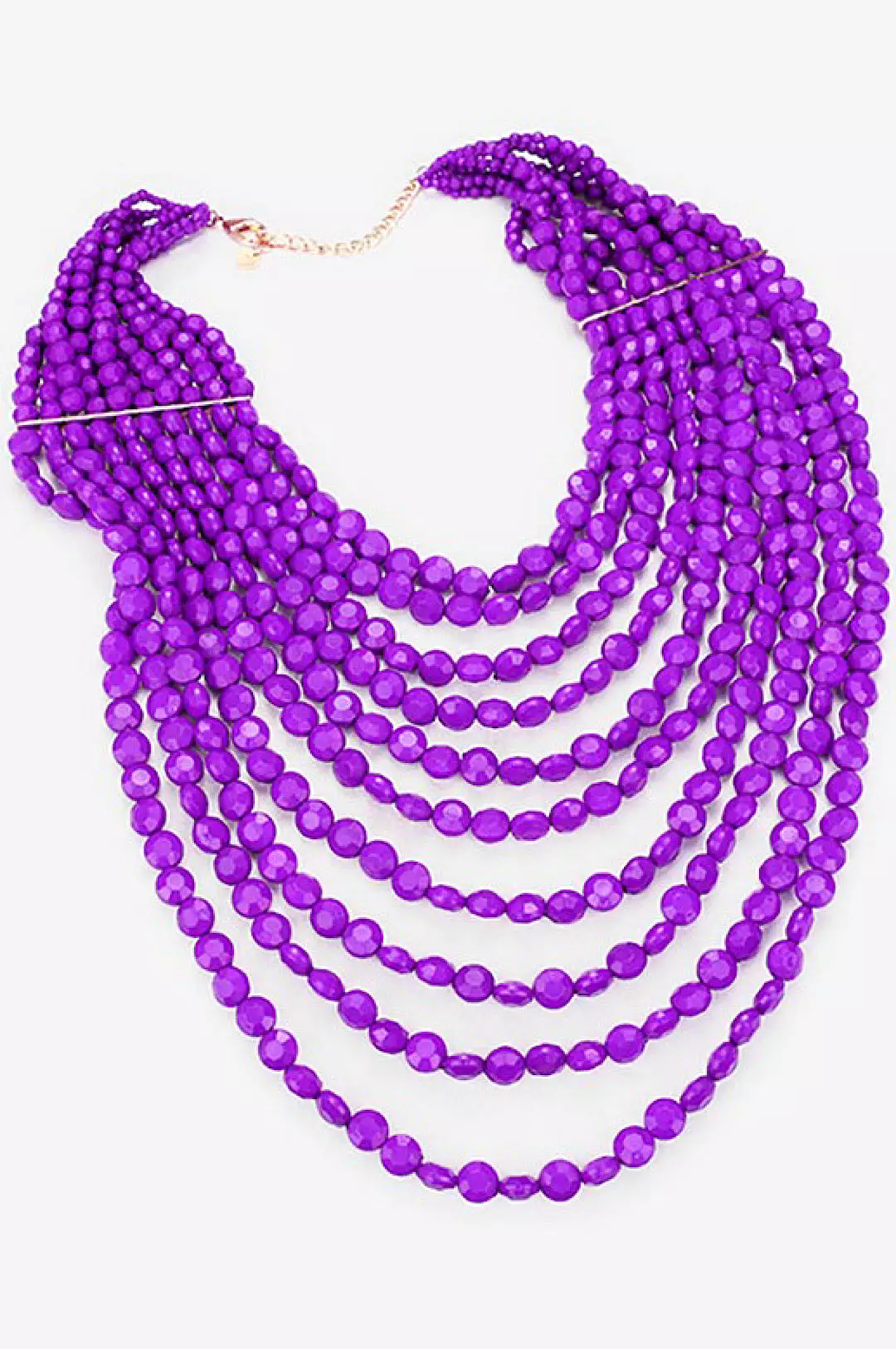 Multi Strand Faceted Bead Necklace