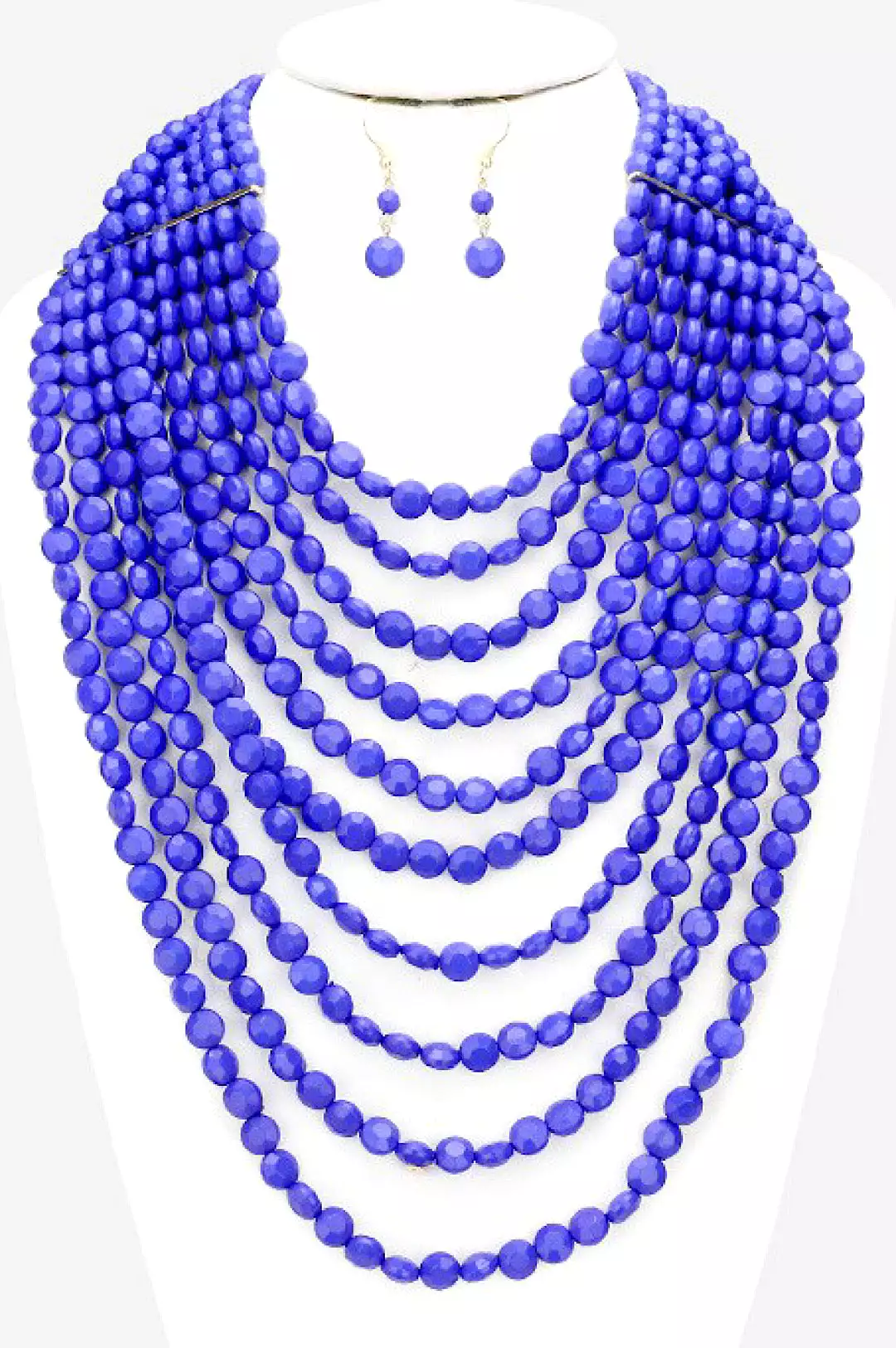 Multi Strand Faceted Bead Necklace