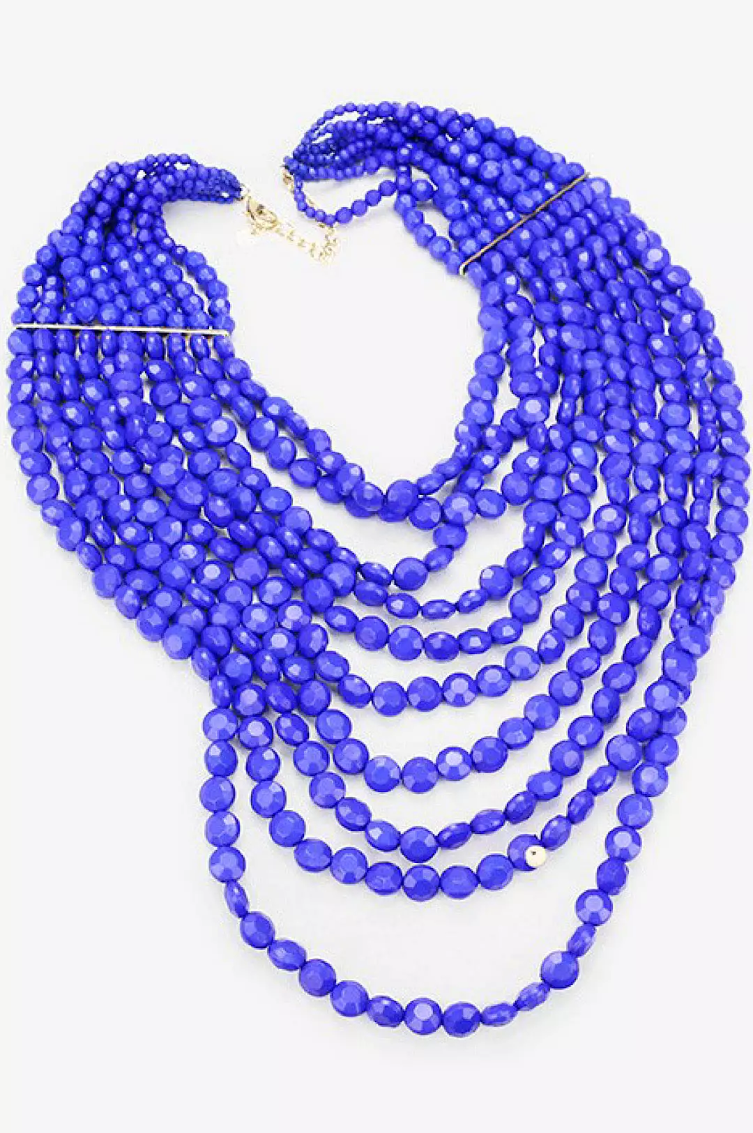 Multi Strand Faceted Bead Necklace