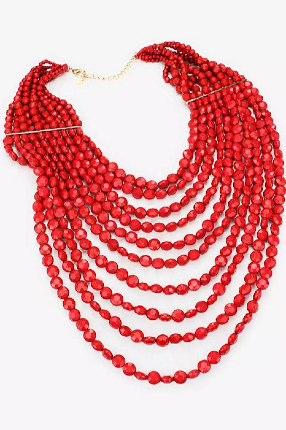 Multi Strand Faceted Bead Necklace