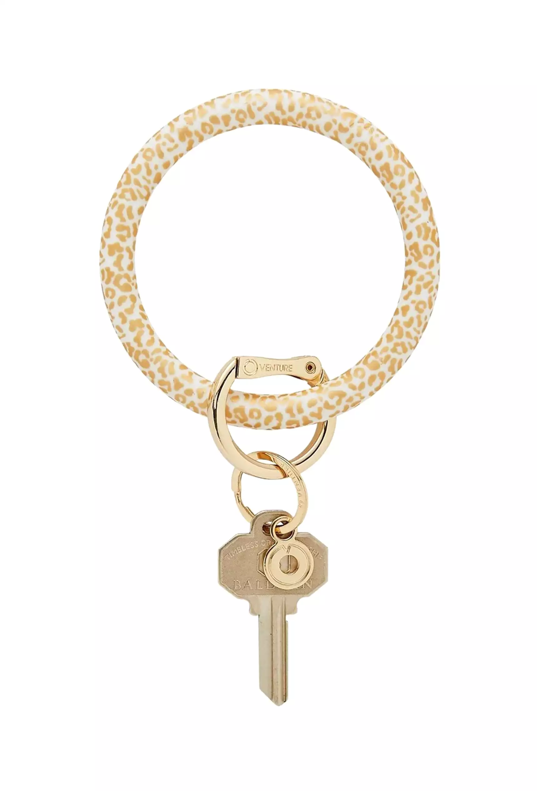 O-Venture Silicone Key Ring in Gold Rush Cheetah