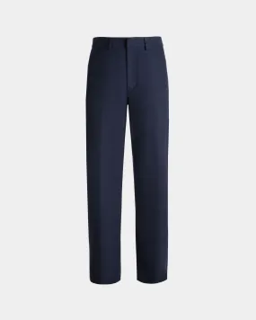 Pants in Dark Blue Cotton 