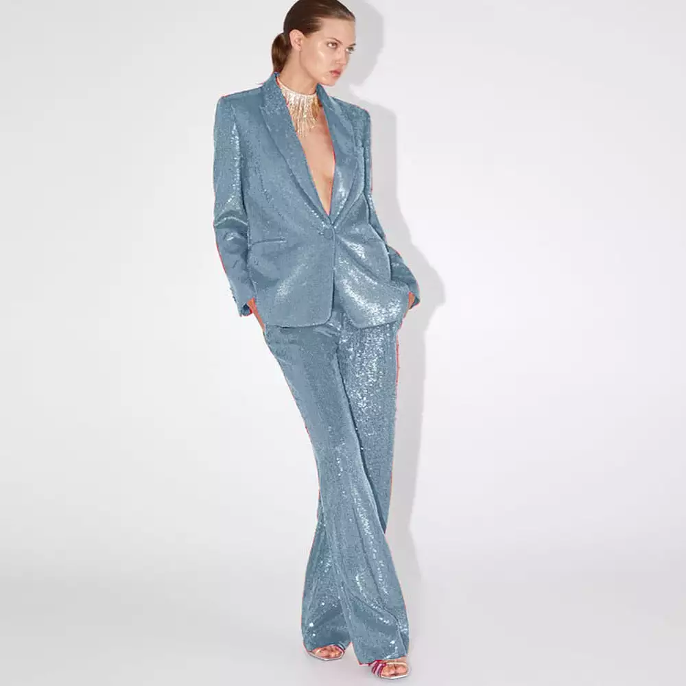 Party Jacket+Pants Women's Two-piece Suit luxury Sequins Birthday Party Prom Custom  Dresses Womens Clothing Short Sets