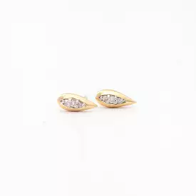 Pavé Water Drop Studs