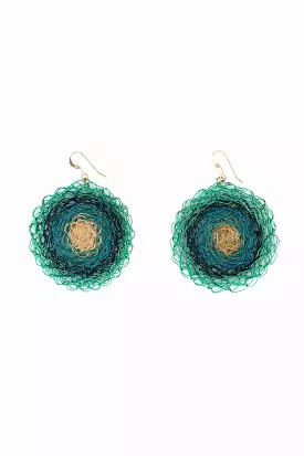 Peacock Crochet Earrings