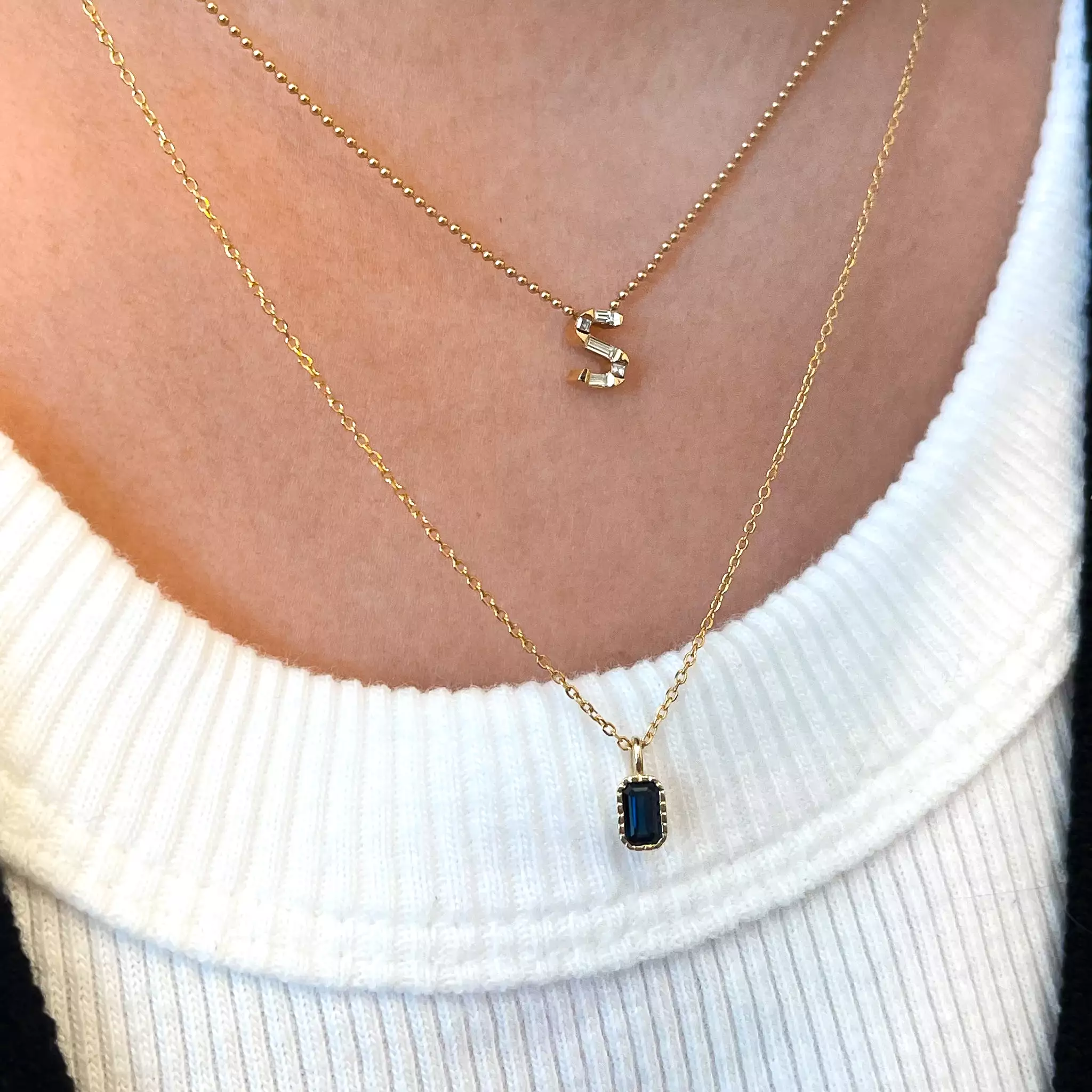 Personalized Initial Diamond Necklace