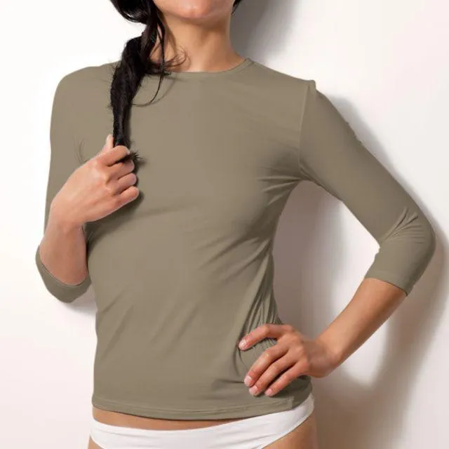 Plus Size 3/4 Sleeve Crew Neck (Discontinued sizes)-FINAL SALE