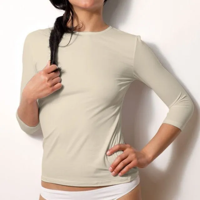 Plus Size 3/4 Sleeve Crew Neck (Discontinued sizes)-FINAL SALE