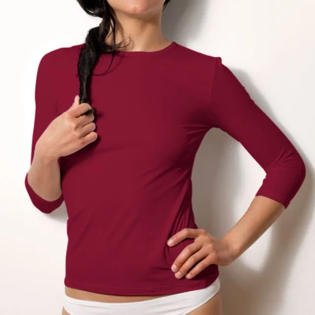 Plus Size 3/4 Sleeve Crew Neck (Discontinued sizes)-FINAL SALE