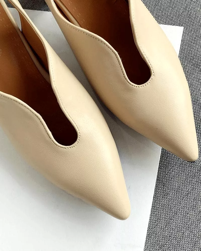 Pointed Toe Adjusting Buckle Heels