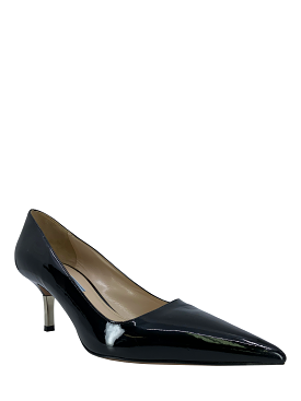 PRADA Patent Leather Metal Heel Pointed Toe Pumps Size 7.5